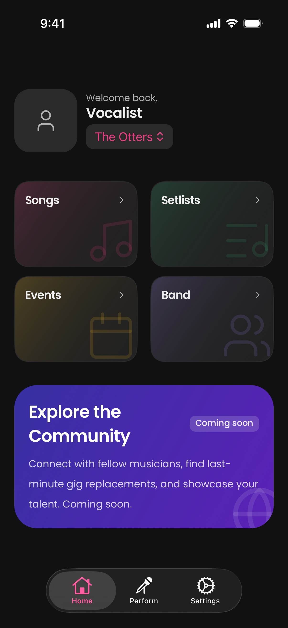 Home Screen